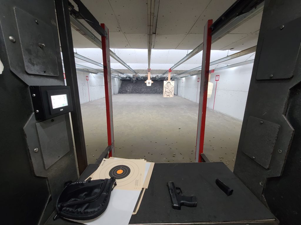 Guns on a shooting range