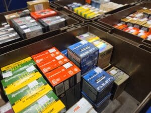 Ammunition on sale at the Nation's Gun Show in July 2023