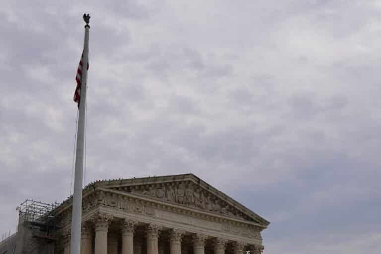 The Supreme Court on a cloudy day in Washington, D.C.