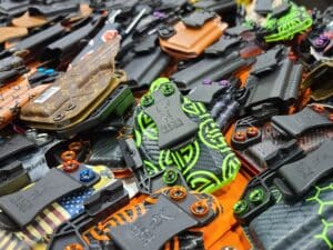 Holsters for sale at a December 2023 Virginia gun show