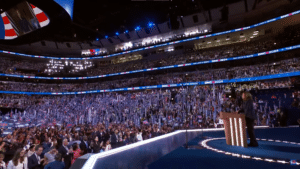 Kamala Harris speaks at the 2024 DNC